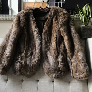 Faux Fur cropped Coat